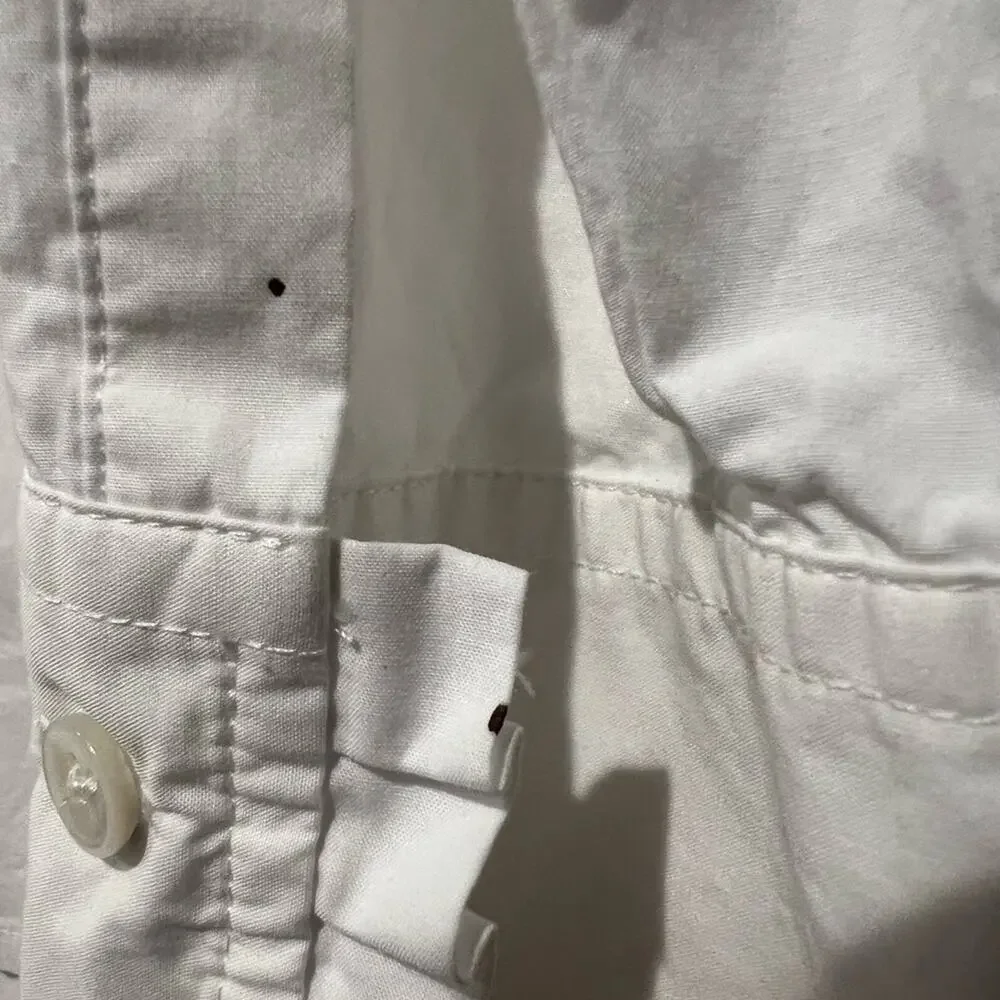 J. Crew White Casual Button-Down Shirt